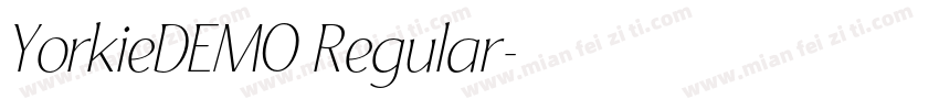 YorkieDEMO Regular字体转换